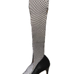 Dolce & Gabbana Elegant Netted Sock Pumps in Timeless Black