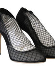 Dolce & Gabbana Elegant Netted Sock Pumps in Timeless Black