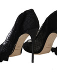 Dolce & Gabbana Elegant Netted Sock Pumps in Timeless Black