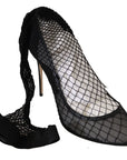 Dolce & Gabbana Elegant Netted Sock Pumps in Timeless Black