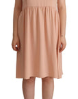 Twinset Elegant Beige Sleeveless Shift Dress
