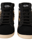 Dolce & Gabbana Beige High Top Fashion Sneakers