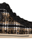 Dolce & Gabbana Beige High Top Fashion Sneakers