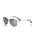 Frankie Morello Silver Metallic Men Sunglass