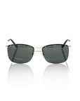 Frankie Morello Black Metallic Fiber Men Sunglass