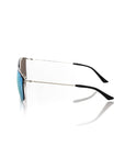 Frankie Morello Silver Metallic Men's Sunglass