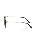 Frankie Morello Black Metallic Fiber Men Sunglass