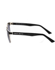 Frankie Morello Black Metallic Fiber Men Sunglass