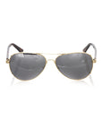 Frankie Morello Gold Metallic Fiber Men's Sunglass