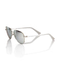 Frankie Morello Silver Metallic Men Sunglass