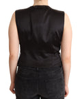 Dolce & Gabbana Elegant Black Sequined Sleeveless Vest Top