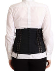 Dolce & Gabbana Chic Black Corset Belt Top