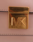 Michael Kors Elegant Pink Leather Mindy Shoulder Bag
