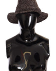 Dolce & Gabbana Elegant Gray Tweed Wide Brim Hat