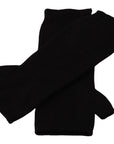 Dolce & Gabbana Elegant Black Cashmere Fingerless Gloves