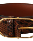 Dolce & Gabbana Elegant Leather Belt with Gold Buckle