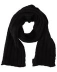 Dolce & Gabbana Elegance Unleashed Black Wool Scarf