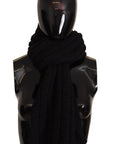 Dolce & Gabbana Elegance Unleashed Black Wool Scarf