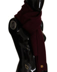Dolce & Gabbana Elegant Cashmere Knit Scarf in Dark Red