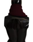 Dolce & Gabbana Elegant Cashmere Knit Scarf in Dark Red
