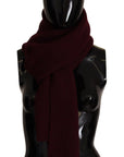 Dolce & Gabbana Elegant Cashmere Knit Scarf in Dark Red