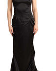 Dolce & Gabbana Elegant Black Strapless Mermaid Dress