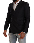 Dolce & Gabbana Elegant Black Dotted Formal Blazer
