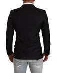 Dolce & Gabbana Elegant Black Dotted Formal Blazer