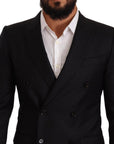 Dolce & Gabbana Elegant Black Dotted Formal Blazer