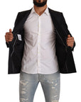 Dolce & Gabbana Elegant Black Dotted Formal Blazer