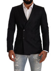 Dolce & Gabbana Elegant Black Dotted Formal Blazer