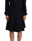 Twinset Chic Black Open Shoulder A-Line Dress