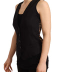 Dolce & Gabbana Elegant Black Wool Blend Waistcoat