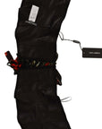 Dolce & Gabbana Elegant Black Silk Corset Belt Top