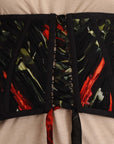 Dolce & Gabbana Elegant Black Silk Corset Belt Top