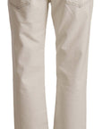 Dolce & Gabbana Chic Off-White Cropped Jeans - Fashionista Must-Have