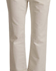 Dolce & Gabbana Chic Off-White Cropped Jeans - Fashionista Must-Have