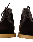 Dolce & Gabbana Exotic Caiman Leather Ankle Boots in Brown