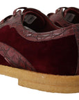 Dolce & Gabbana Elegant Velvet and Exotic Leather Dress Shoes
