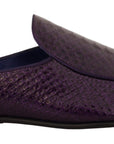 Dolce & Gabbana Purple Exotic Python Leather Slides