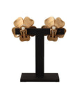 Dolce & Gabbana Elegant Floral Crystal Pearl Clip-On Earrings