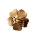 Dolce & Gabbana Elegant Floral Crystal Pearl Clip-On Earrings