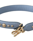 Dolce & Gabbana Elegant Blue Leather Shoulder Strap