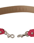 Dolce & Gabbana Pink Leather Shoulder Strap with Silver Details