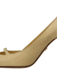 Dolce & Gabbana Chic Pointed Toe Leather Pumps in Sunshine Yellow