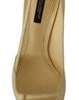 Dolce & Gabbana Chic Pointed Toe Leather Pumps in Sunshine Yellow