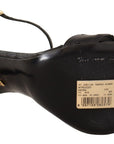 Dolce & Gabbana Elegant Ostrich Leather Ankle Strap Heels