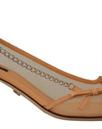 Dolce & Gabbana Elegant Beige Mesh Pumps with Silver Chains