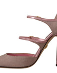 Dolce & Gabbana Pink Glitter High Heel Sandals