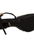 Dolce & Gabbana Elegant Crystal-Embellished Mesh T-Strap Pumps